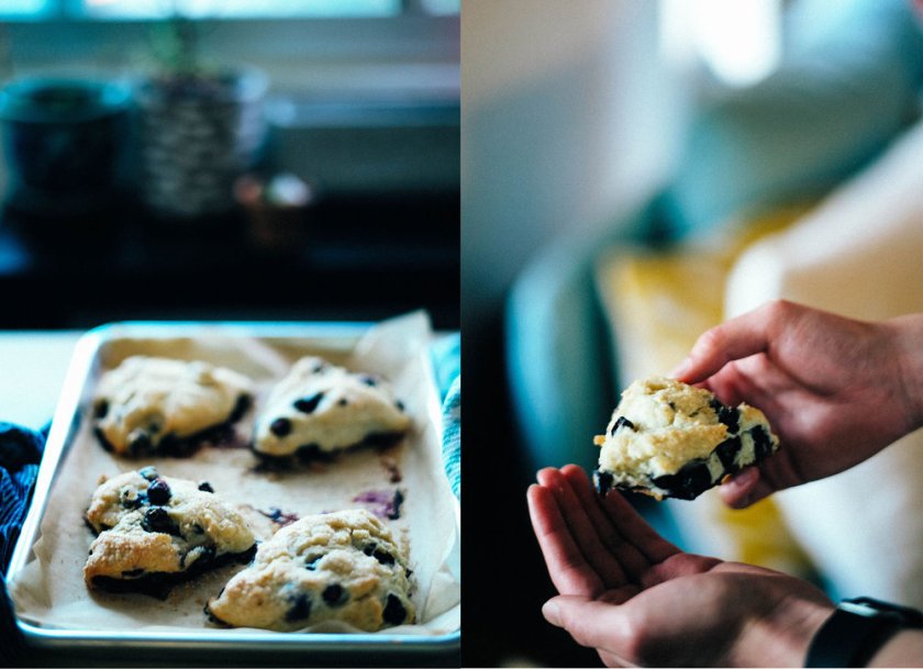 Delicious and healthy vegan lemon blueberry scones